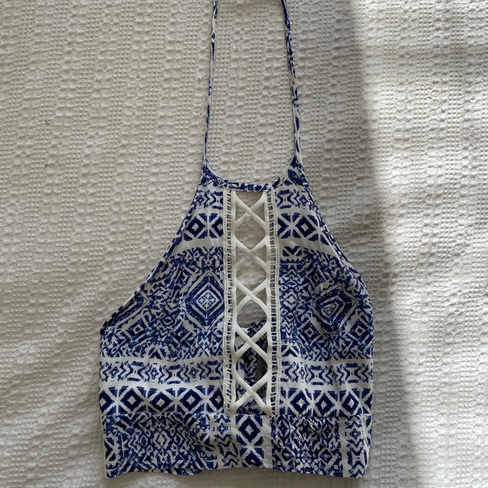 Blue Halter Top